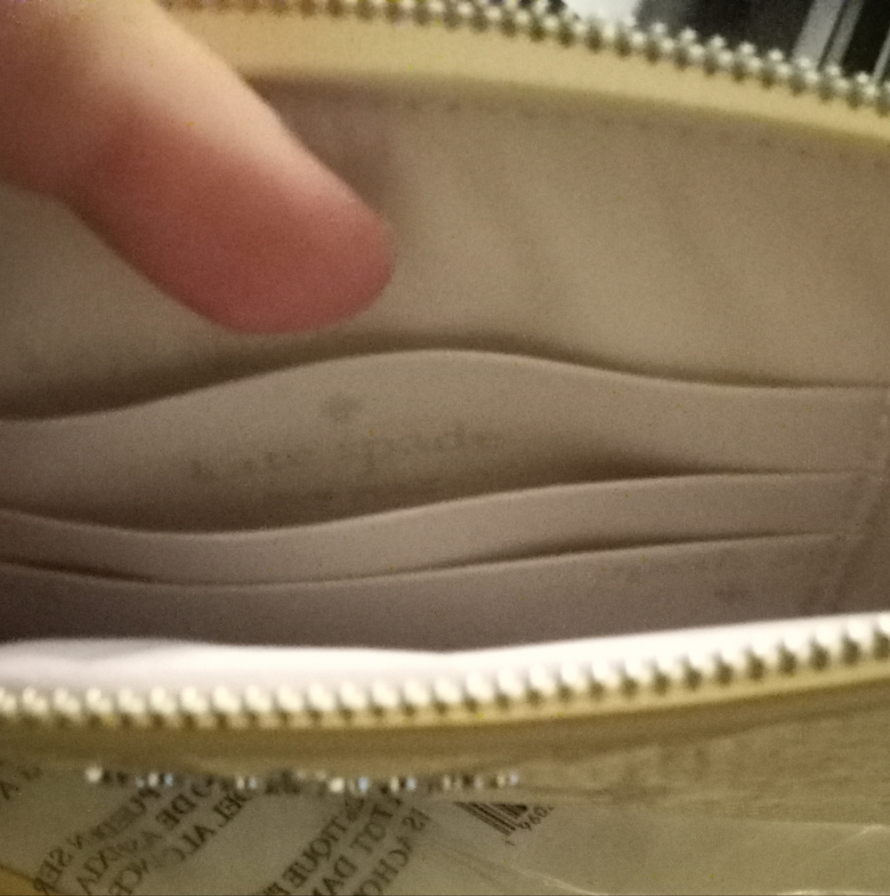 New,tags,kate spade natural multi snake embossed leather zip wristlet 3card slot - Picture 6 of 8